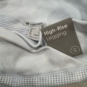 Forever 21 Textured Light Blue Leggings